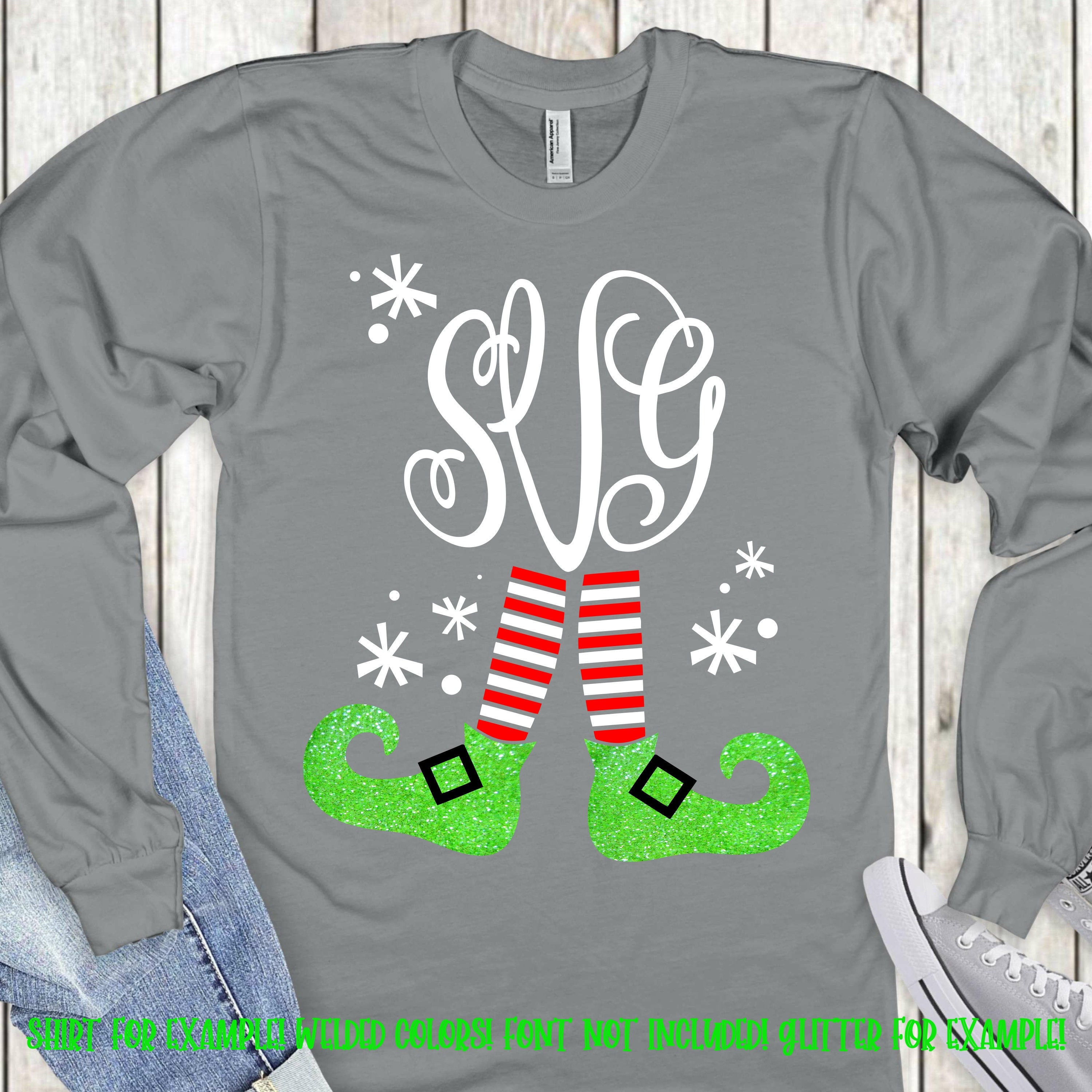 Download elf leg monogram svg, christmas svg, merry christmas, elf svg, christmas monogram svg,Christmas ...