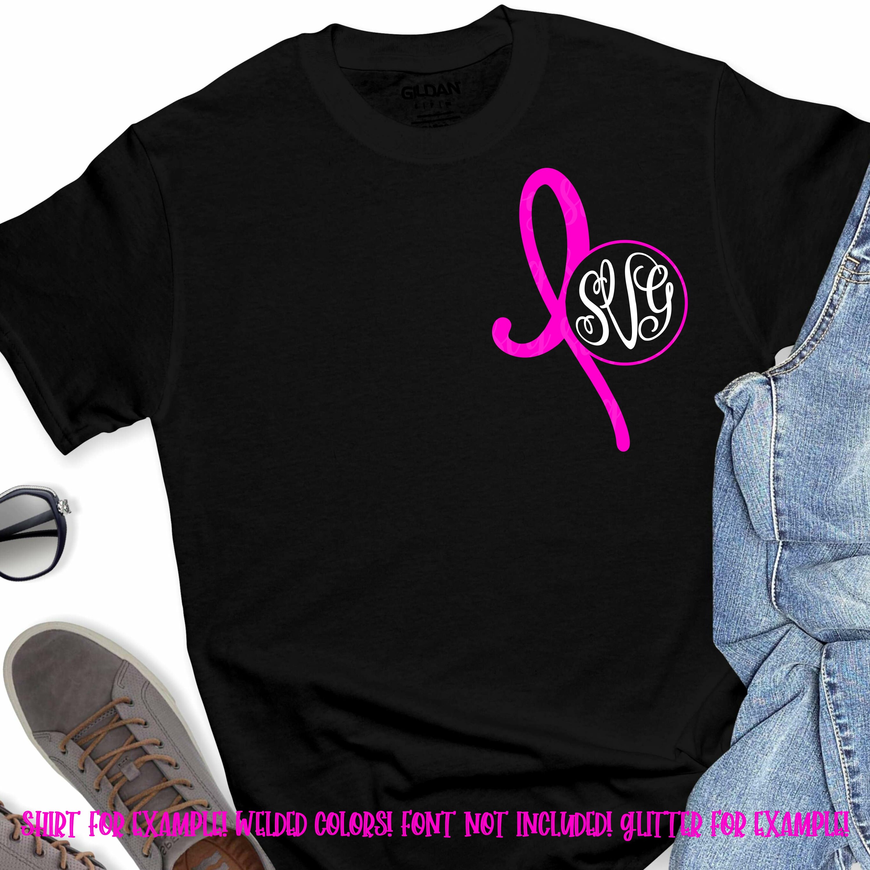 Download cancer ribbon monogram svg, cancer svg, awareness svg, cancer ribbon svg,shirt svg,cut files ...