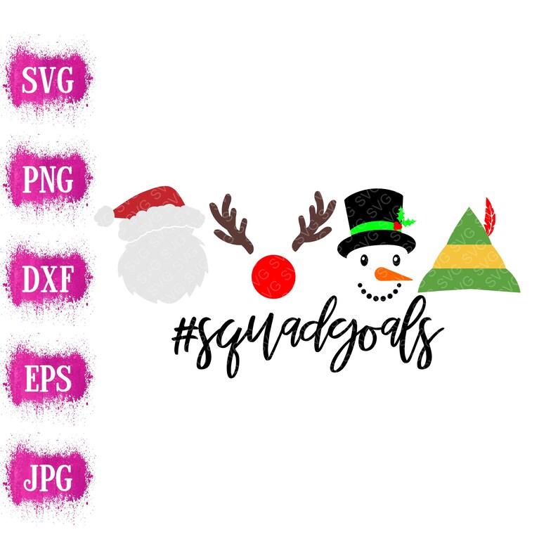 Download Squad Goals Svg Christmas Svg Santa Rudolph Frosty Elf | Etsy