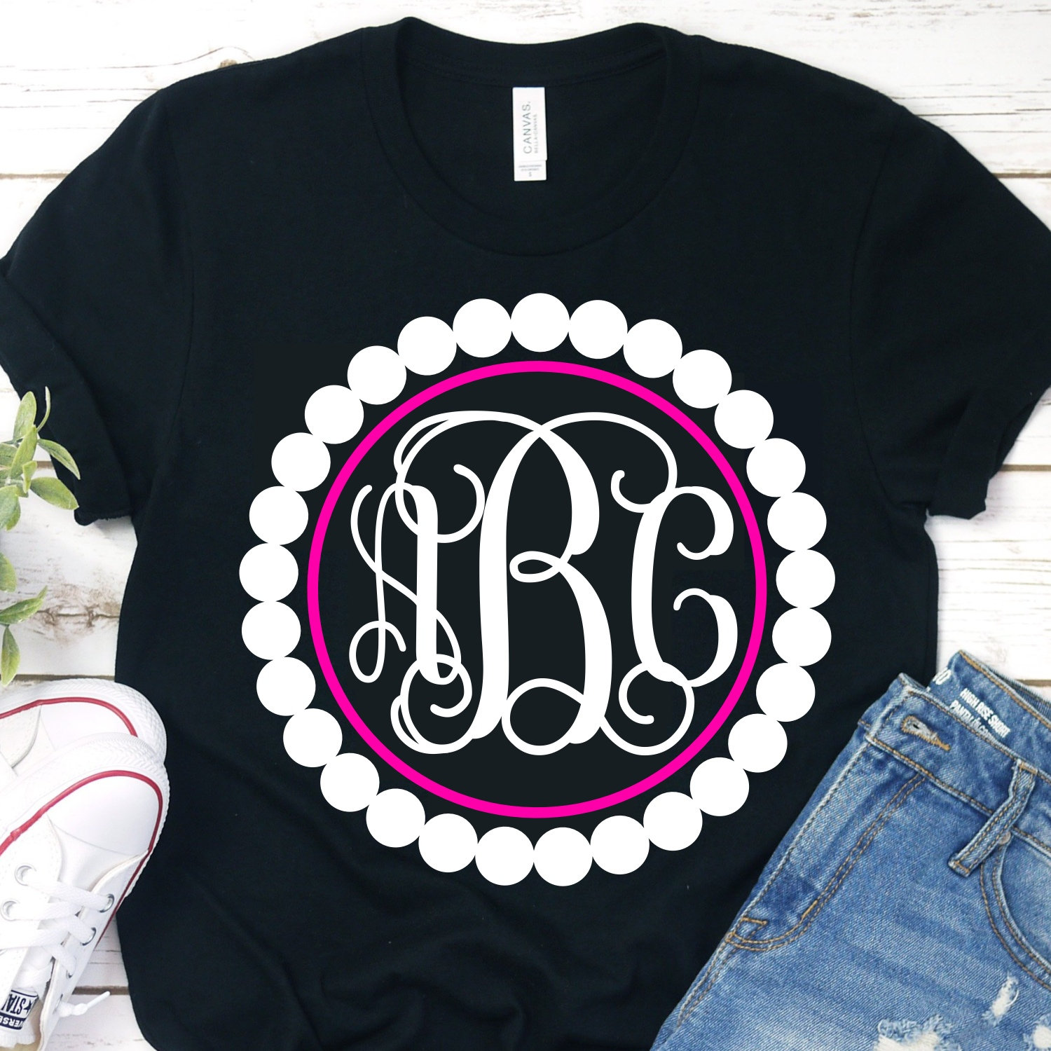 Pearl svg,monogram pearls svg,monogram svg,circle monogram ...
