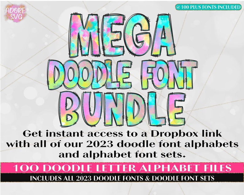 100 Mega Font Bundle-Uppercase, Lowercase, Numbers & Special Characters included-Entire Alphabet Font Sets, Individually Saved PNG image 2