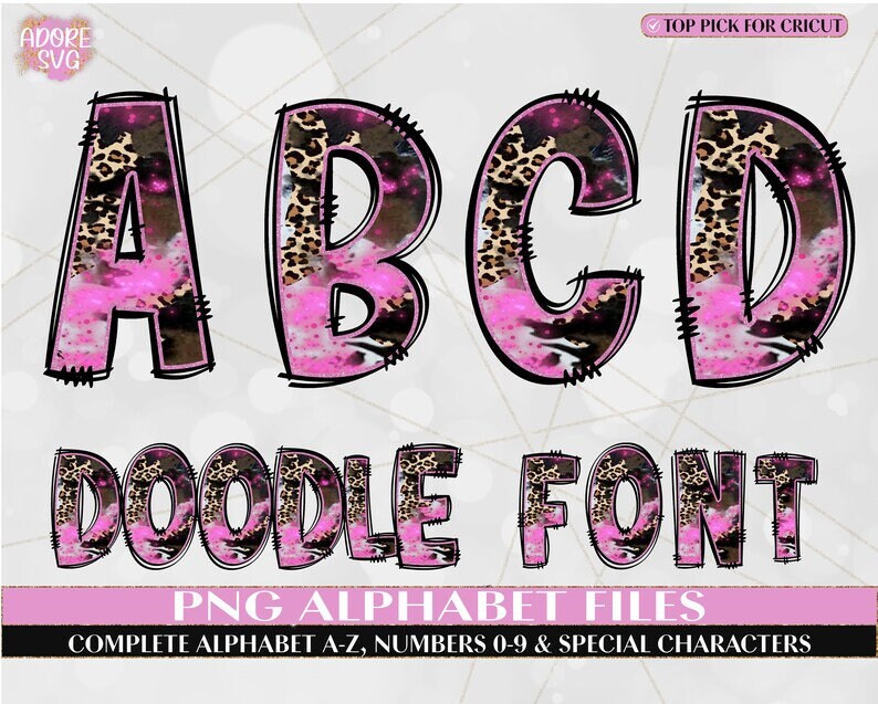 100 Mega Font Bundle-Uppercase, Lowercase, Numbers & Special Characters included-Entire Alphabet Font Sets, Individually Saved PNG image 7