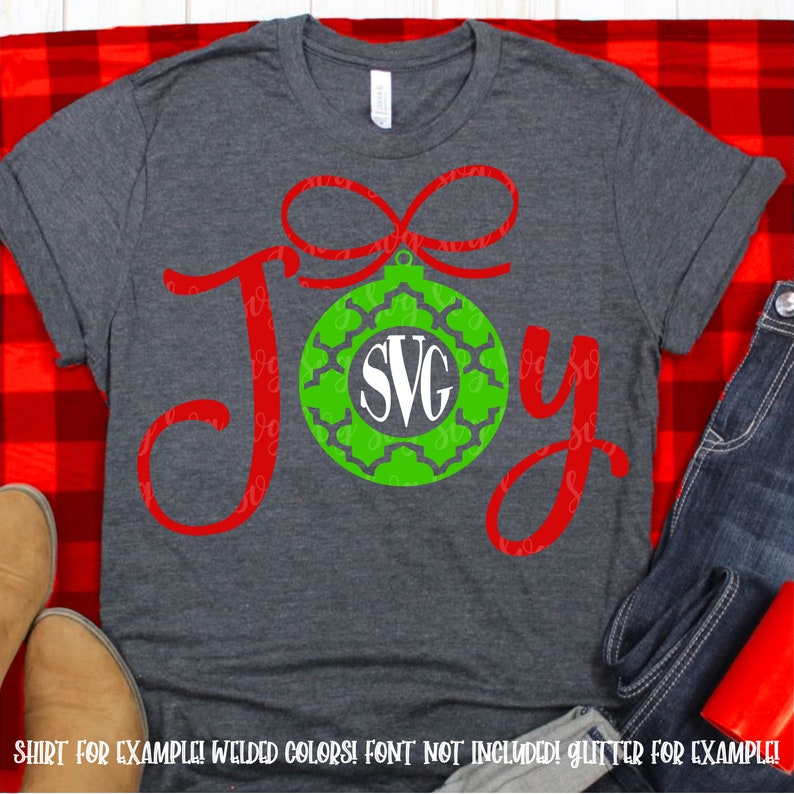 Download Joy monogram svg christmas svg merry christmasornament | Etsy