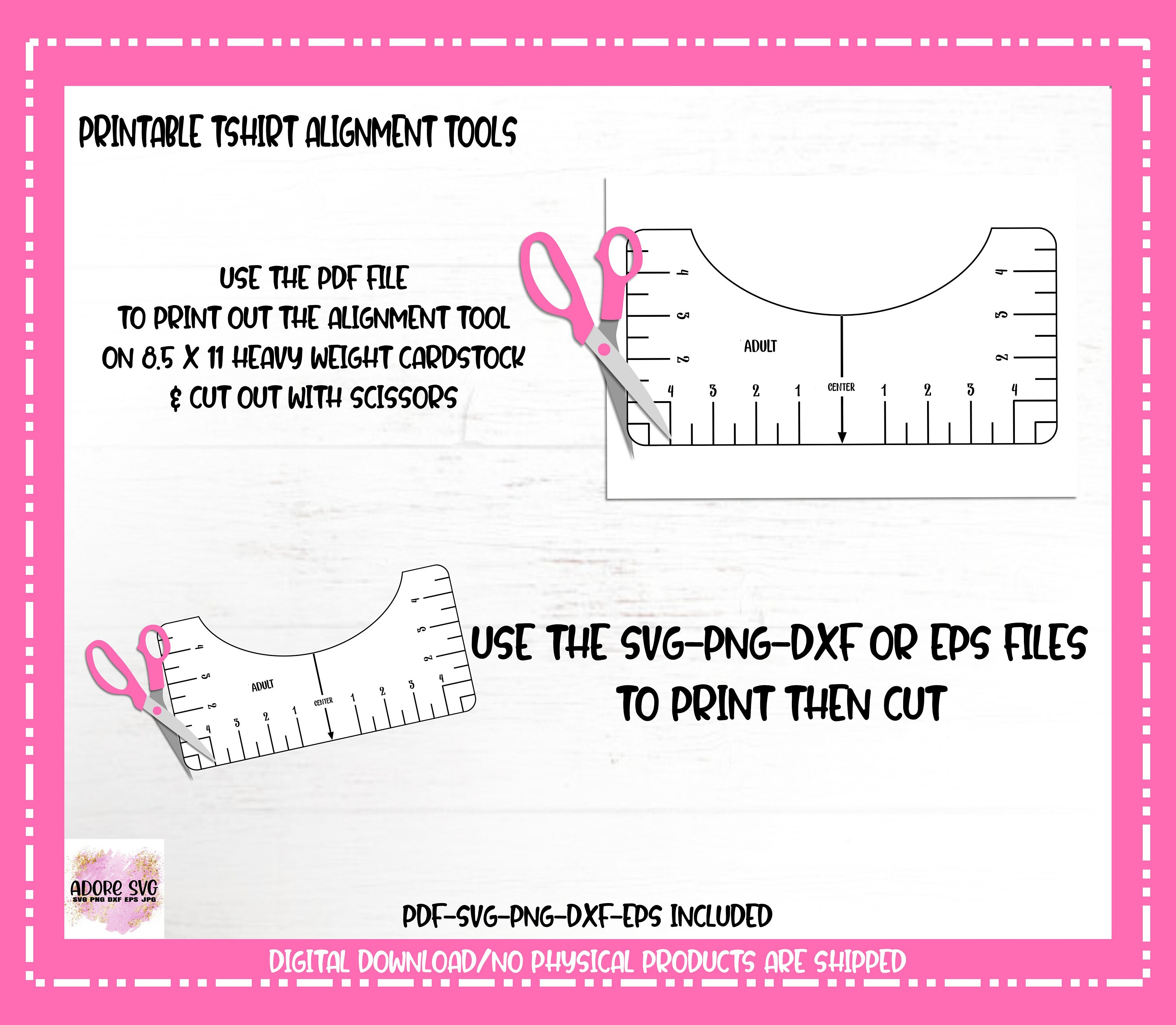 74 T shirt Alignment Tool Pdf Printable Download Free SVG Cut Files 