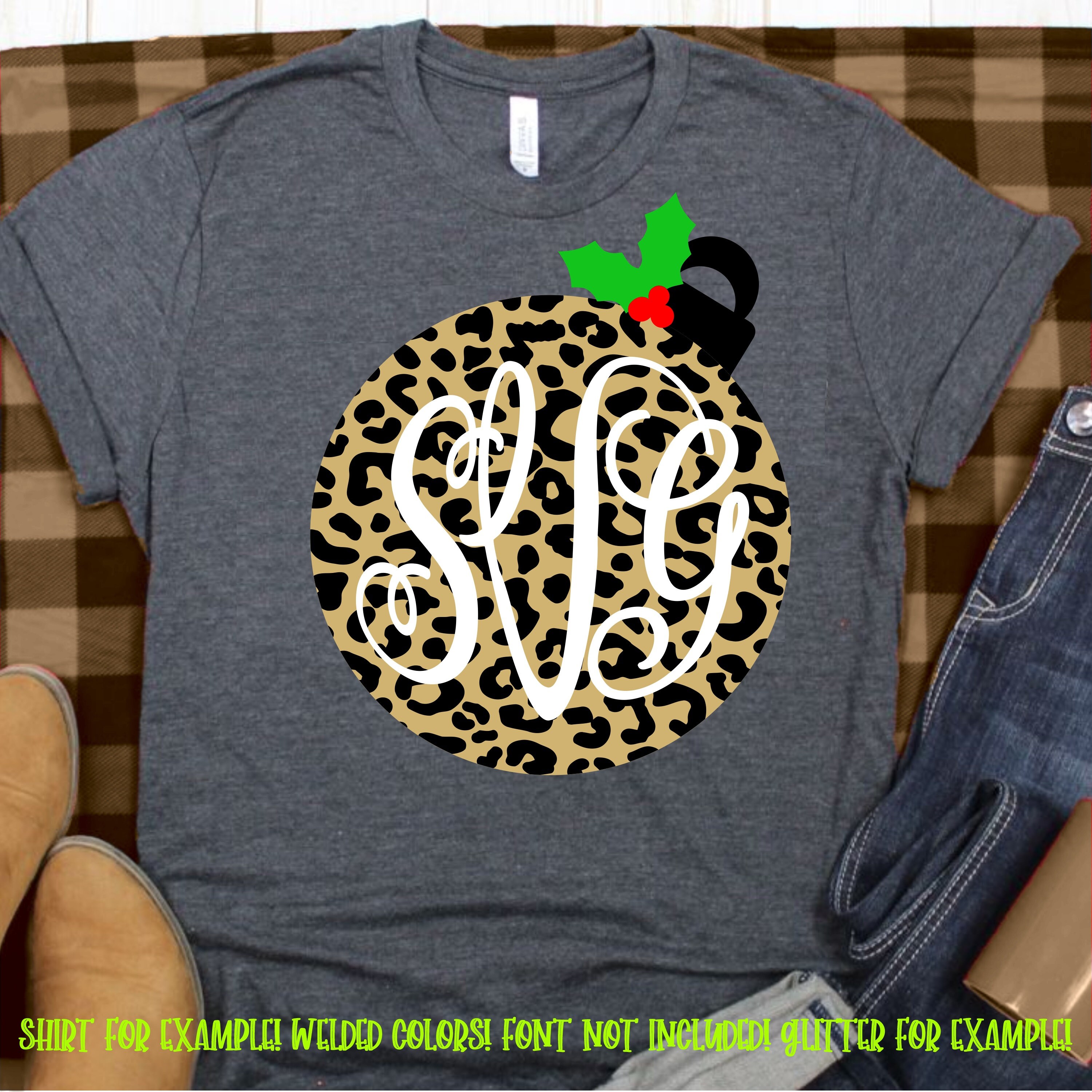 Download Leopard Print Ornament Svg Monogram Ornament Svg Christmas Svg Leopard Svg Christmas Svg Design Christmas Cut File Svg For Cricut