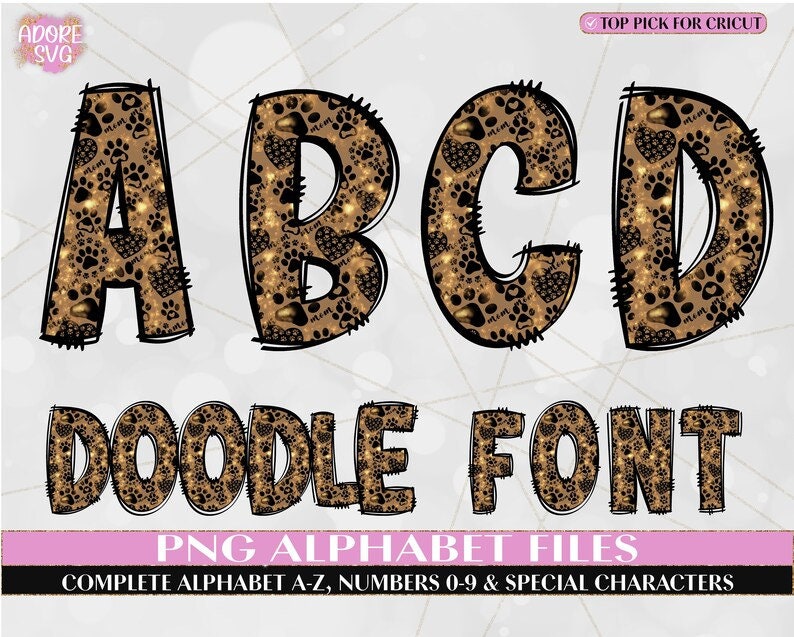 100 Mega Font Bundle-Uppercase, Lowercase, Numbers & Special Characters included-Entire Alphabet Font Sets, Individually Saved PNG image 5