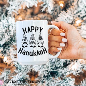 Hanukah svg, Happy Hanukah svg, Happy Hanukah png, Happy Hanukah Gnomes svg, Christmas svg, Christmas svg designs, Christmas cut files image 1