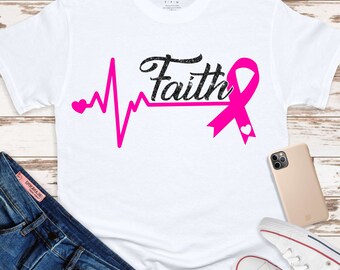 breast cancer Svg, faith heartbeat svg, awareness SVG, cancer ribbon SVG, Awareness Svg Designs, breast cancer Svg Designs,cancer Cut Files