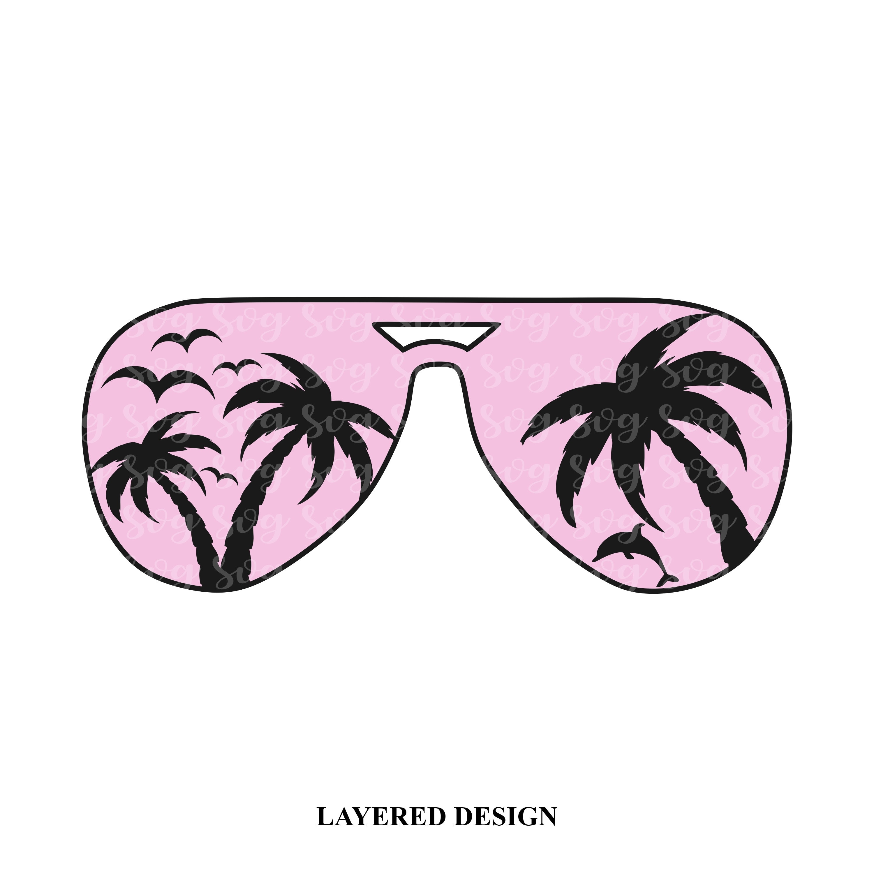 Download Palm Tree svg Sunset svg Aviator Sunglasses svg Summer | Etsy