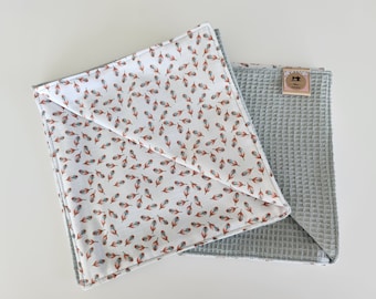 Lot de 2 serviettes de table doublées