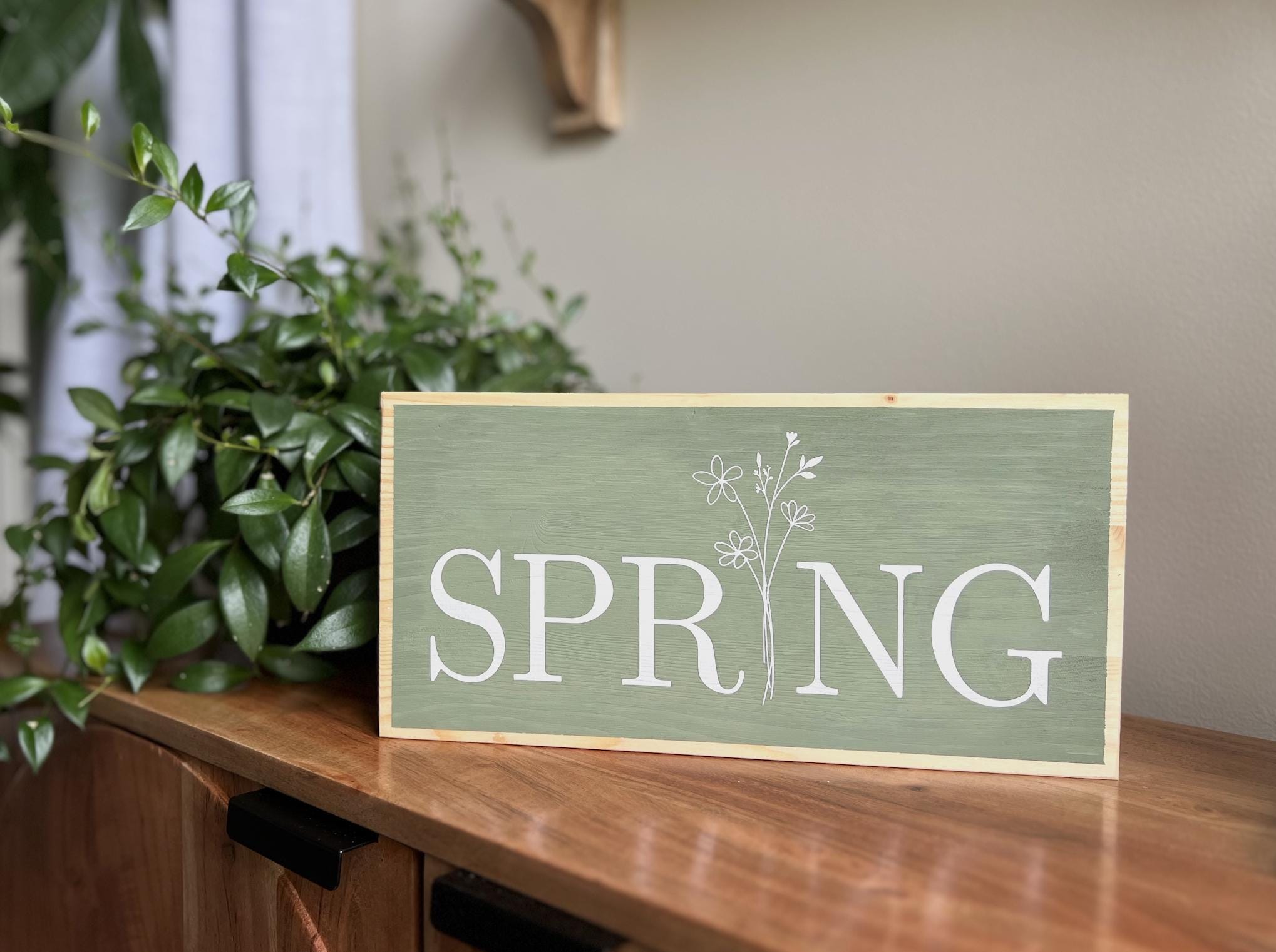 Vintage Handpainted Wood Sign - Etsy