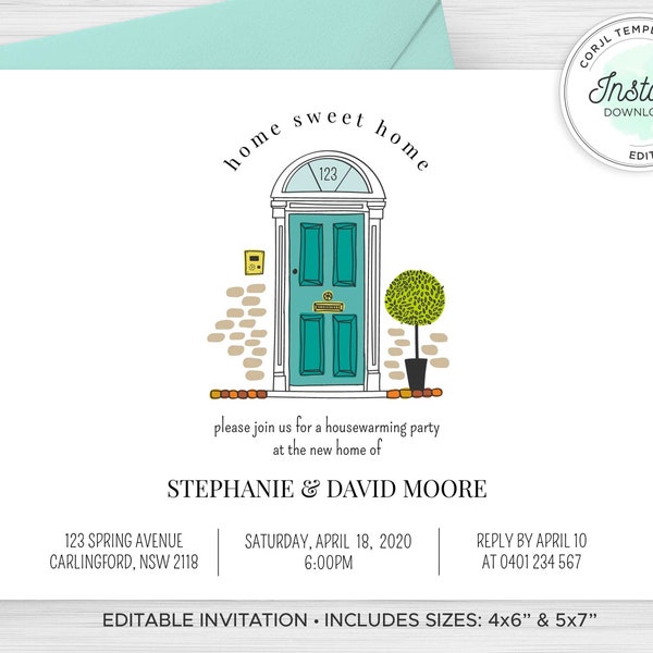 New Home Invitation Etsy