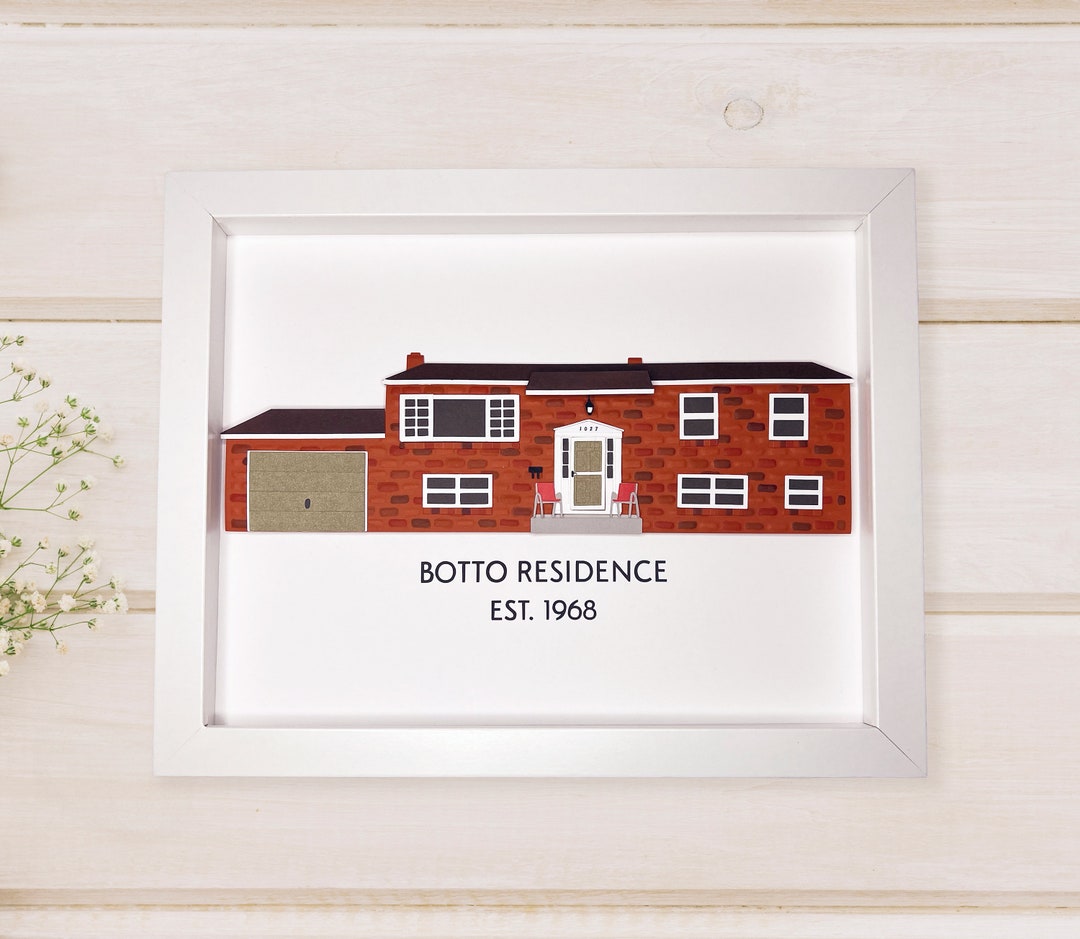 Custom House Art Paper House House Portrait Personalized Home Gift