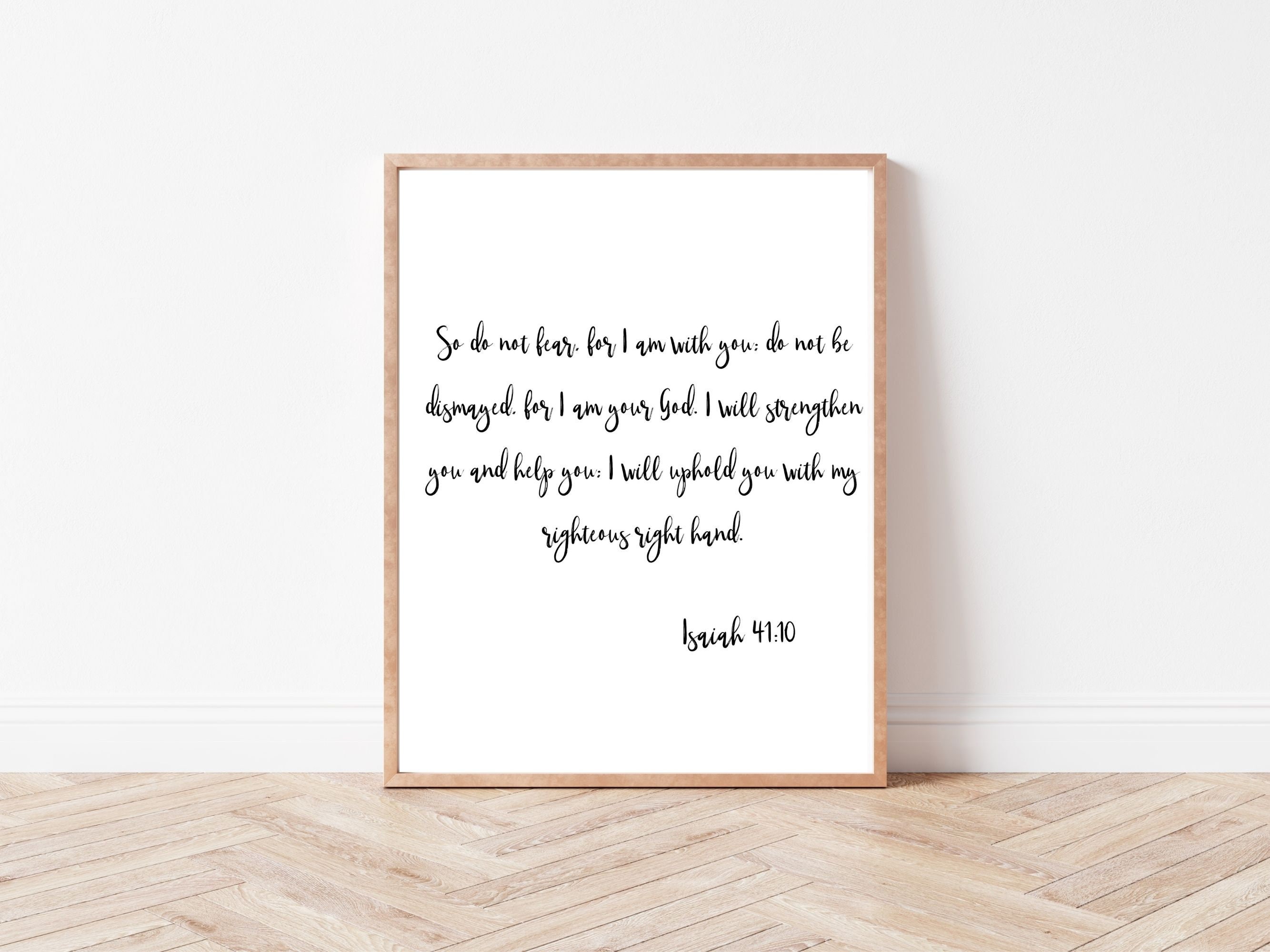 Isaiah 41:10 Printable, Scripture Wall Art, Bible Verse Sign ...