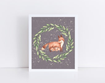 INSTANT DOWNLOAD Baby Fox Printable Wall Art Cute Kids Room Decor ...