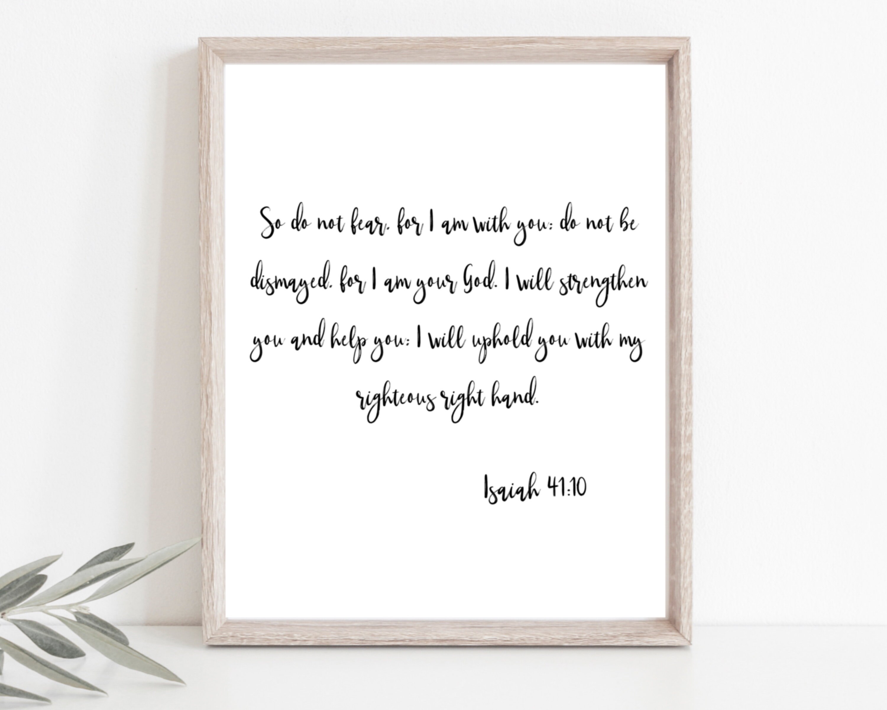 Isaiah 41:10 Printable, Scripture Wall Art, Bible Verse Sign ...