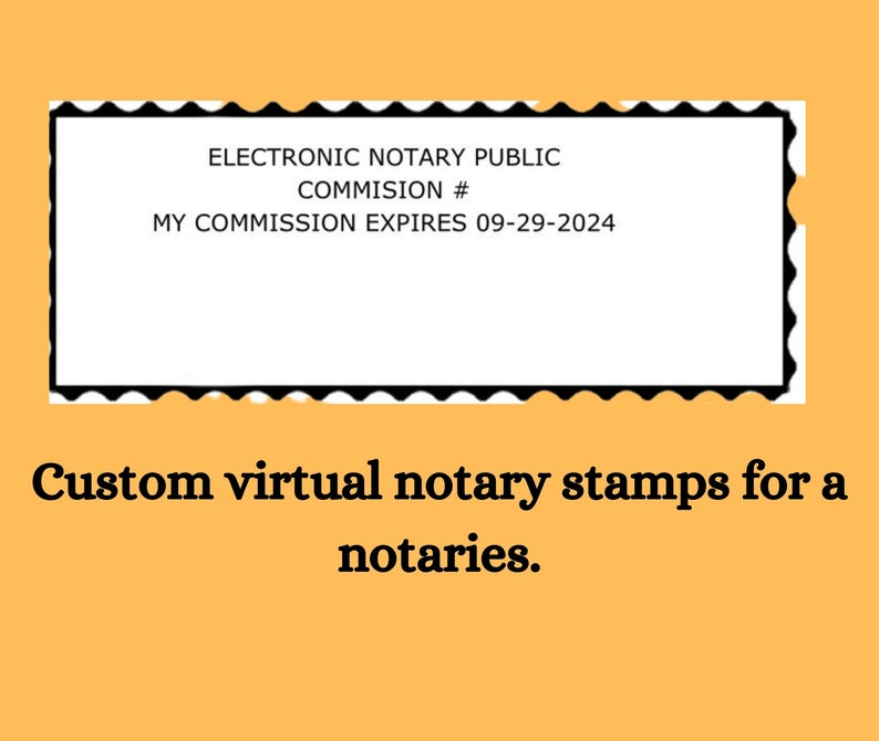 Custom Virtual Notary Stamp Virtual Notary Public Seal Virtual Notary ...