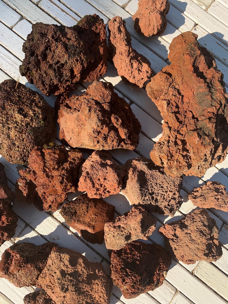 Red Volcanic Lava Rocks: Natural Terrarium Aquarium Decor - Etsy