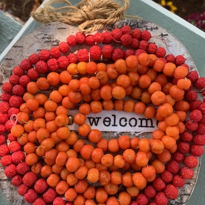 Handmade Rowan Berry Strand: Amulet, Necklace, Craft Supply