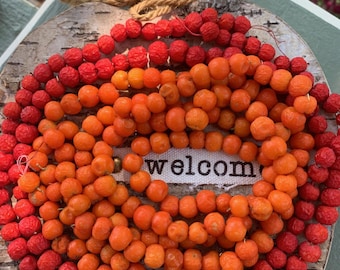 Handmade Rowan Berry Strand: Amulet, Necklace, Craft Supply
