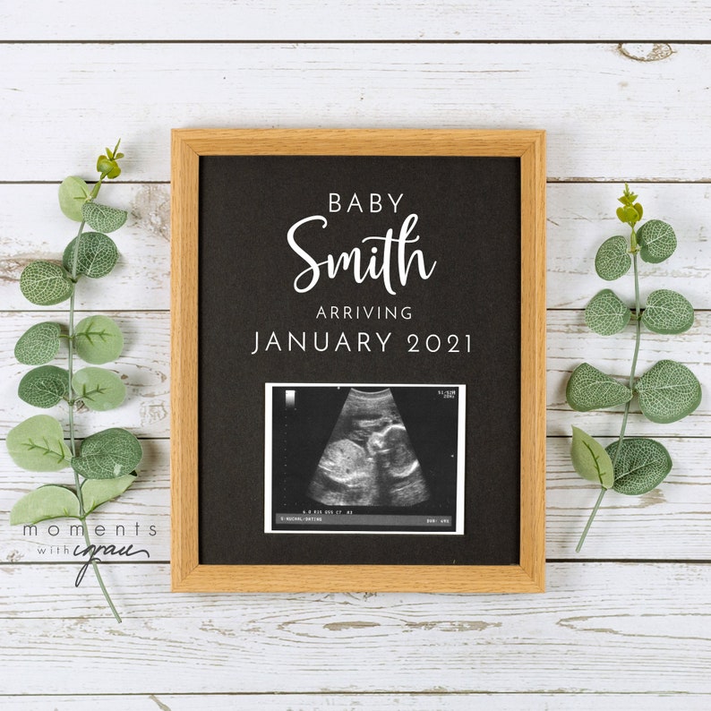 Download Frame Mockup with Sonogram Styled Stock Baby Rustic DIY | Etsy