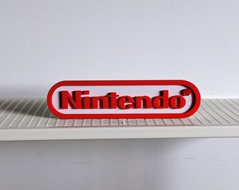 Nintendo Video Game Logo Sign | 3D Printed Game Room Gifts for Geeks