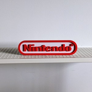 Nintendo Video Game Logo Sign | 3D Printed Game Room Gifts for Geeks