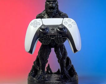 Monster Ape Controller Holder for PS5 & Xbox | Kaiju Gaming Decor, 3D Printed Gorilla Desk Stand | Geeky Gamer Gift