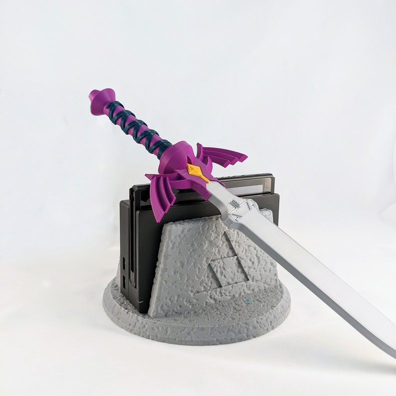 Zelda Master Sword Dock for Switch & Switch 2 | Tears of the Kingdom Gaming Decor | 3D Printed Stand Organizer Gift image 6