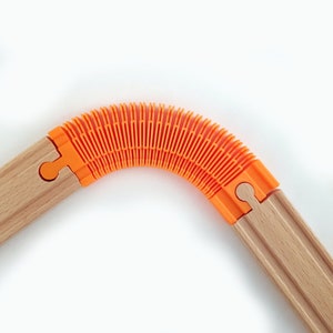 Flexible Wooden Train Track - Compatible with Brio, Thomas | Bendable Railway