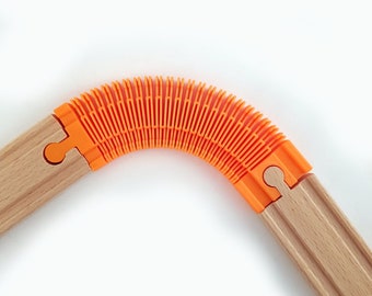 Flexible Wooden Train Track - Compatible with Brio, Thomas | Bendable Railway