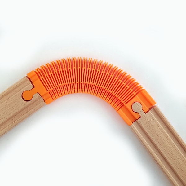 Flexible track for wooden train set. bendable, compatible with Brio, Thomas and others