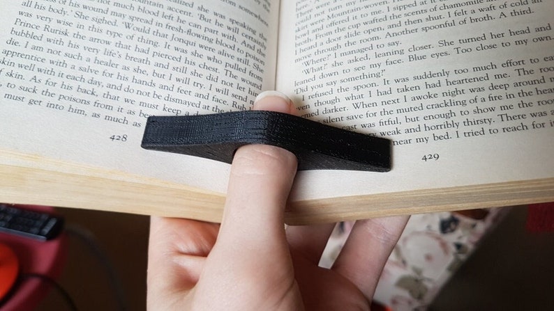 Book Page Holder Thumb Page Holder Book Holder Bookworm 3D Printed Reading Book Accessories image 1