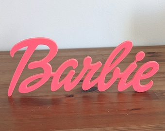 Big Barbie Logo Sign - Unique Wall Decor 27cm