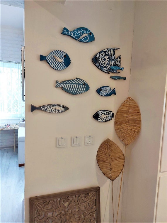 Fish Wall Art. Set of 9fish Sculptureocean | Etsy