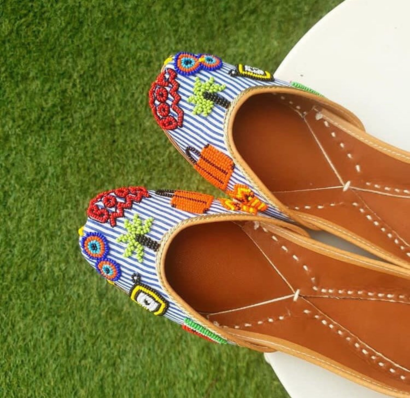 beads embroidered jutti | ballet | flats | mojaris