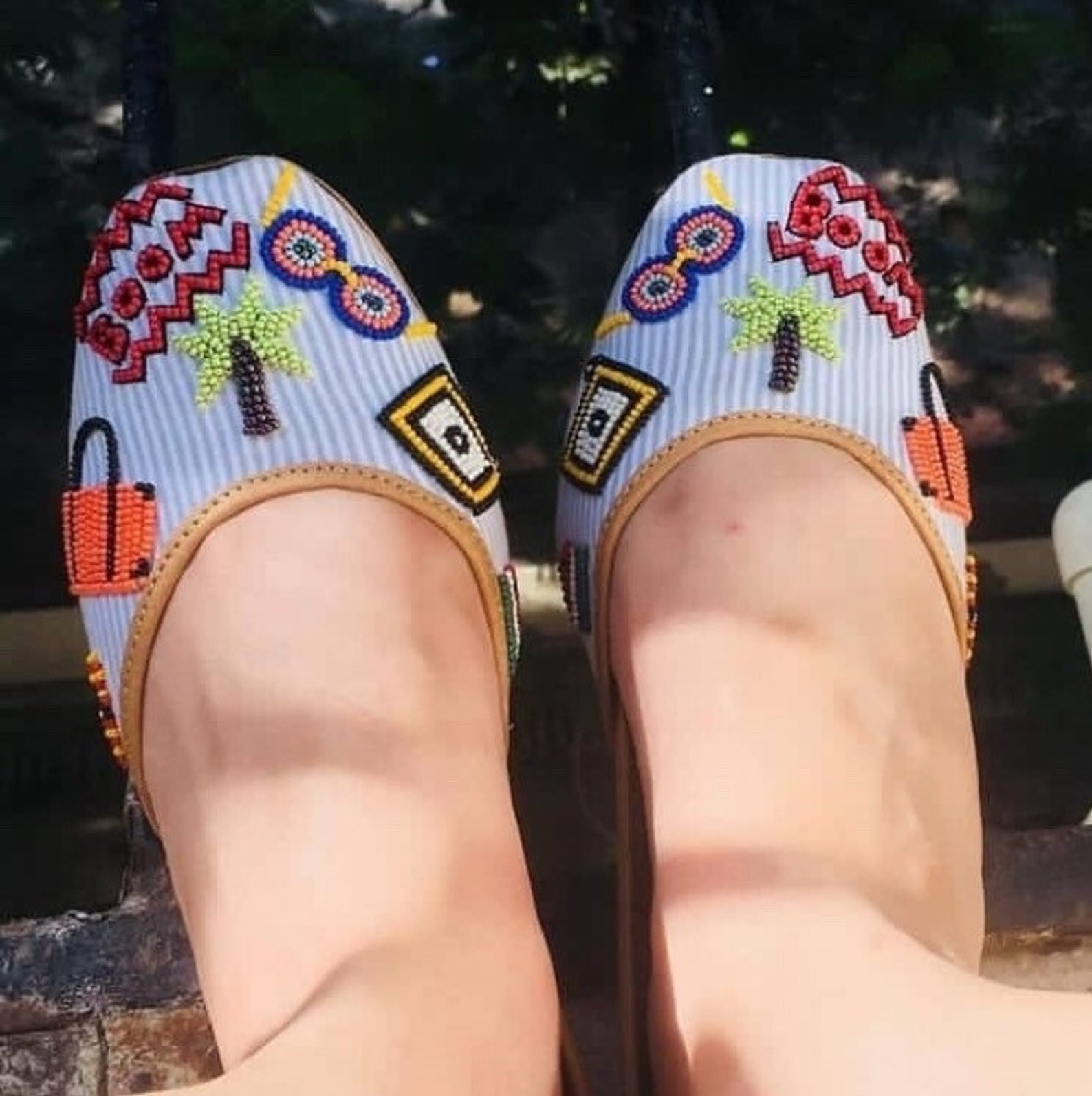 beads embroidered jutti | ballet | flats | mojaris