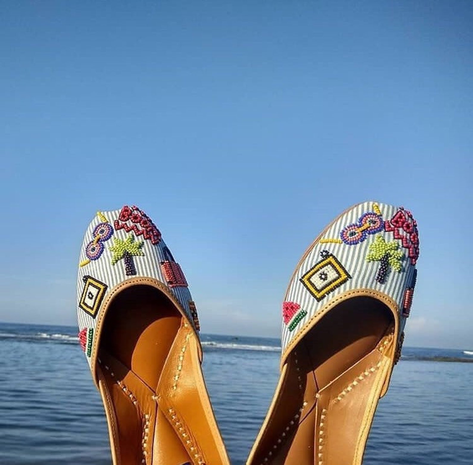 beads embroidered jutti | ballet | flats | mojaris