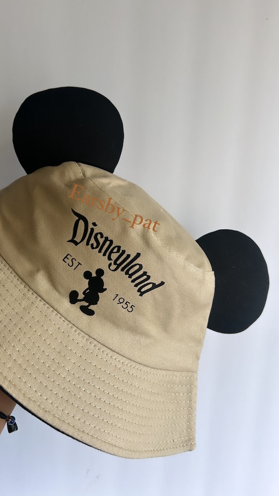 Vintage Disneyland Mickey Mouse Unisex Beige Bucket Hat Disney Goofy Hat Co. Vintage Disneyland Mickey Mouse Bucket Hat Size S/M Goofy main image 2