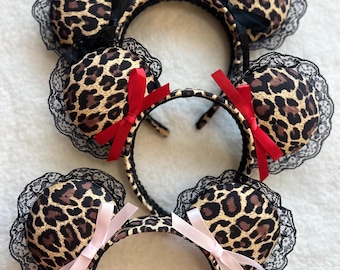 coquette cheetah leopard safari Minnie ears