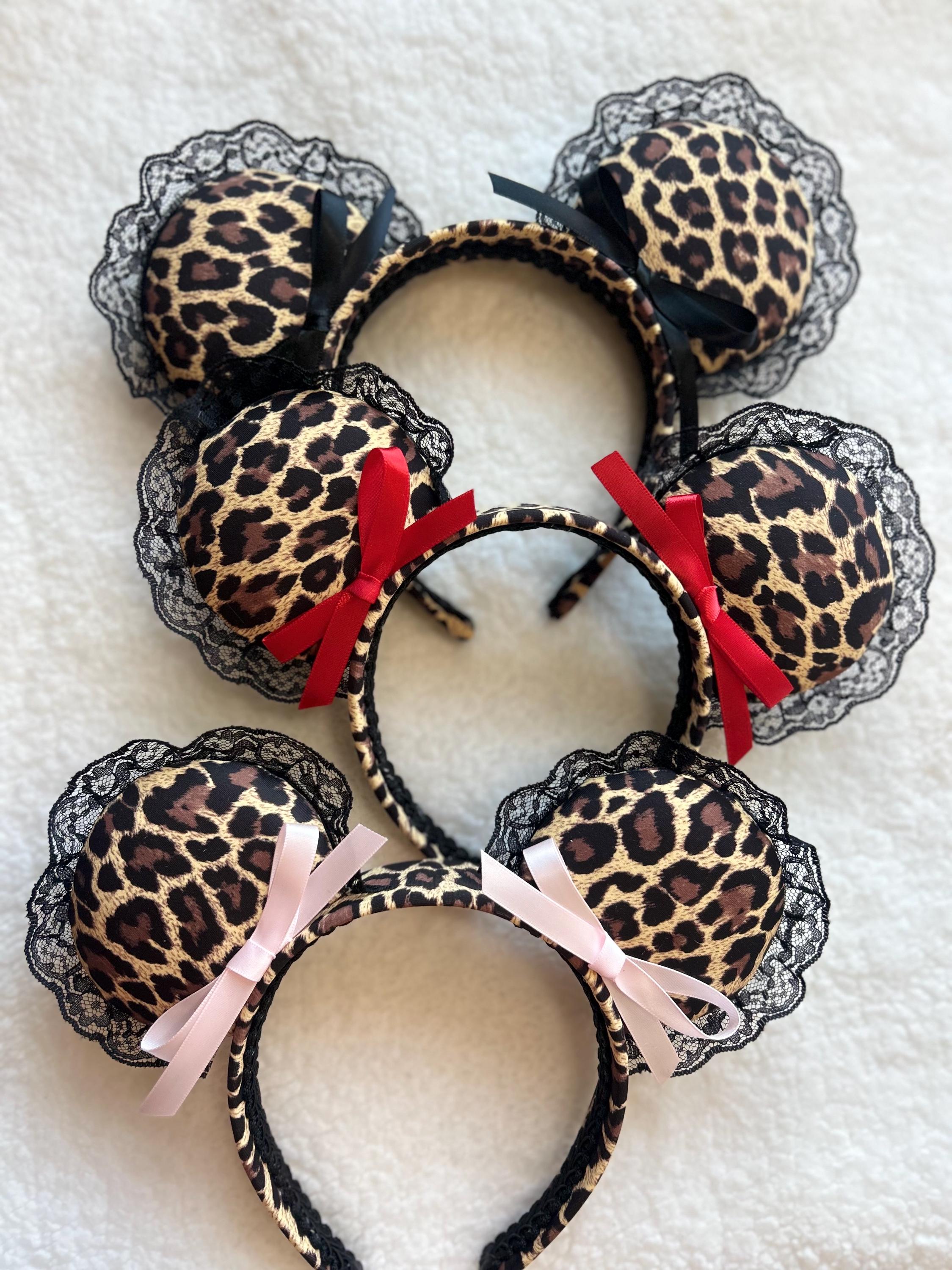 coquette cheetah leopard safari Minnie ears