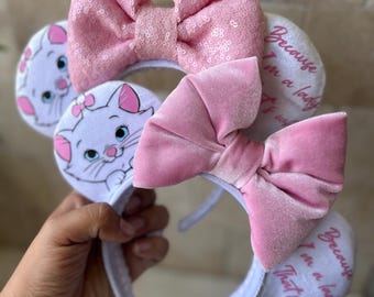 Marie The Cat Mouse ears , Marie Minnie ears , Aristocats Marie Ears