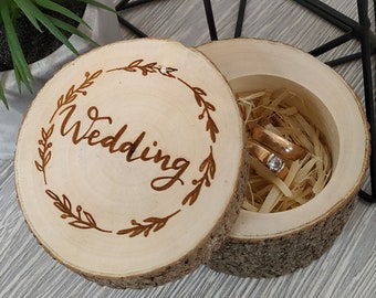 Rustic Ring Bearer, Ring Box Wedding, Rings Holder Ring, Pillow Gift For Couple, Love BOX, Custom Box