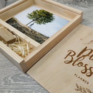 Wooden Photo Box, 4&#39;&#39;x6&#39;&#39;(10x15 cm), Wedding Print Box, Keepsake Bo,x Custom Box, Bridal Shower Gift, Photographer Box, Photo Holder