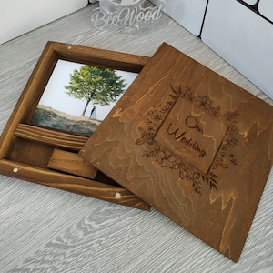 Wooden Photo Box, 4&#39;&#39;x6&#39;&#39;(10x15 cm), Wedding Print Box, Keepsake Box, Custom Box, Bridal Shower Gift, Photographer Box, Photo Holder.