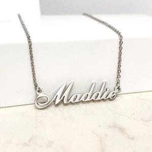 Name Necklace - Personalized Necklace - Silver Name Necklace - Silver / Gold / Rose Gold - Custom Necklace - Stainless Steel Name Necklaces