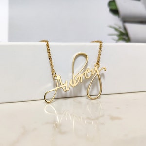 Gold Name Necklace, Custom Necklace, Personalized Name Jewelry, Script Name Necklace, Christmas gifts, Name Pendant, Birthday gifts