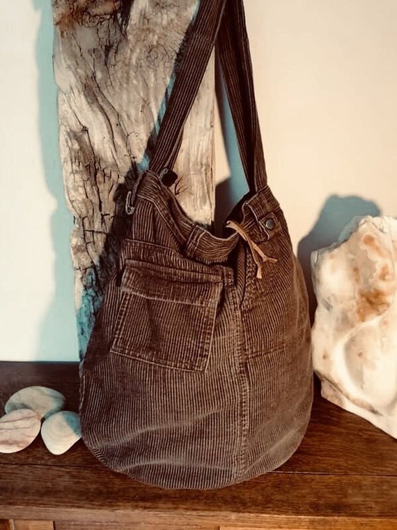 The Sack Shoulder Bag Purse Satchel Dark Brown Leather Medium size Zipper |  eBay