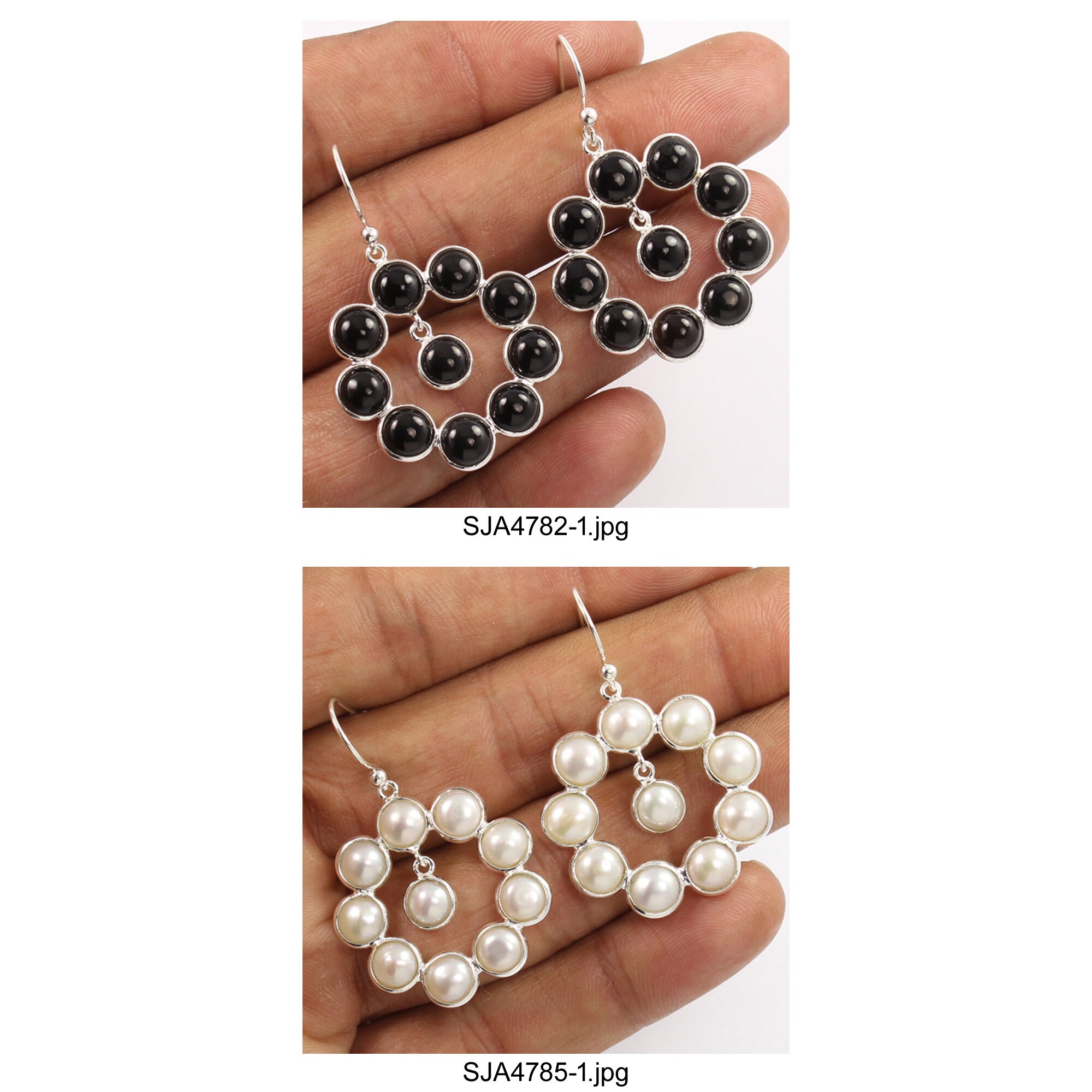 White Pearls Dangle Earrings – Designs by Leisha