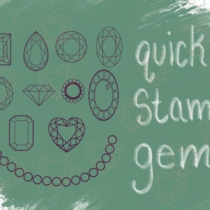 Cepillos Procreate: Sellos de gema
